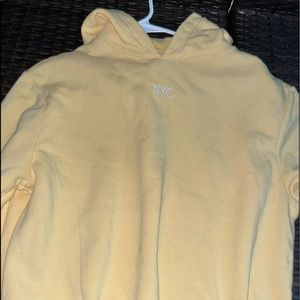 NYC yellow cropped sweater